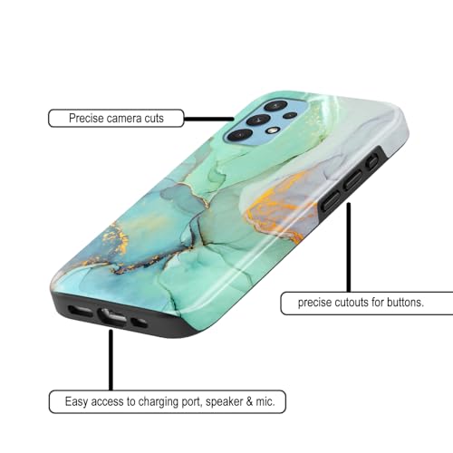 Image of COLORflow Back Cover Compatible with Samsung Galaxy A53 5G | Beautiful Green Marble | Designer Printed Glossy Armoured Bumper Back Cover Compatible with Samsung Galaxy A53 5G