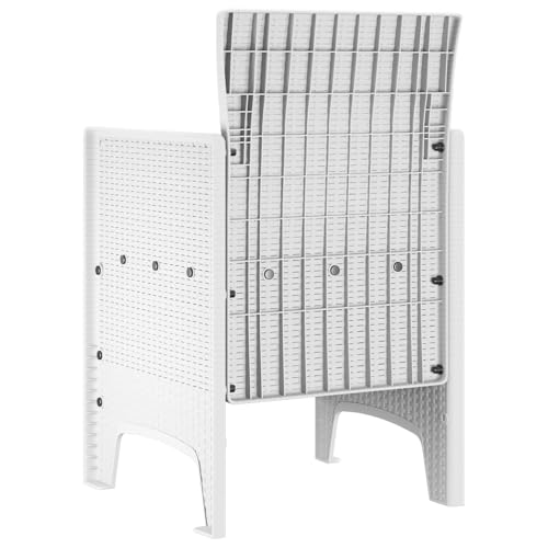 vidaXL Chaise de jardin Ensemble de 4 Poly rotin - vue 7