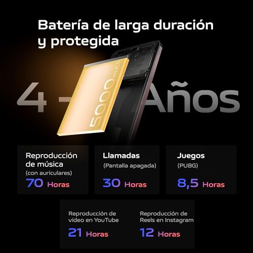 vivo Y28s Smartphone 5G, 4GB RAM+128GB ROM, Triple 50MP Cámara,5000mAh Batería,6.56''Pantalla de Alto Brillo HD+, IP54 Resistencia al polvo y agua, Diseño curvado 2.5D,Teléfono Móvil Android14, Marrón - Imagen 4