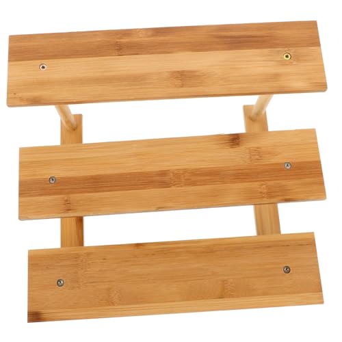 DOITOOL Soporte para Plantas de Madera Maciza con Bandejas Estantería para Bonsáis Interior Escritorio Oficina Hogar y Estable
