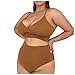 Maillots De Bain Rouges, Blancs Et Bleus Manches Longues Deux Pièces Maillots De Bain Femmes Bikini Midori Maillot De Bain Blanc Couvert Micro Bikini Extreme (Brown, XXXXL)