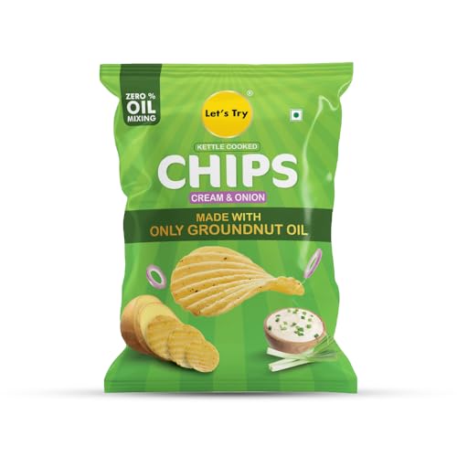 Image of Let's Try Cream & Onion Chips 41g