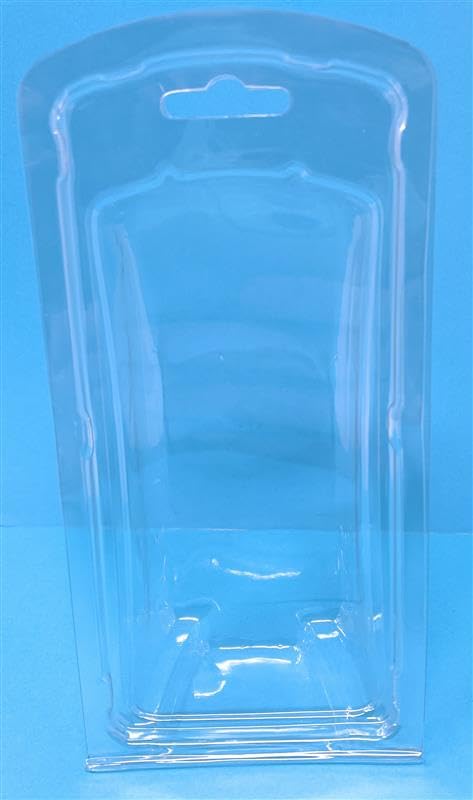 500 STÜCK *Premium* Kunststoffbox Blisterverpackung 75 x 175 x 50mm - klarsichtige Klappverpackung/Klappblister mit Euroloch