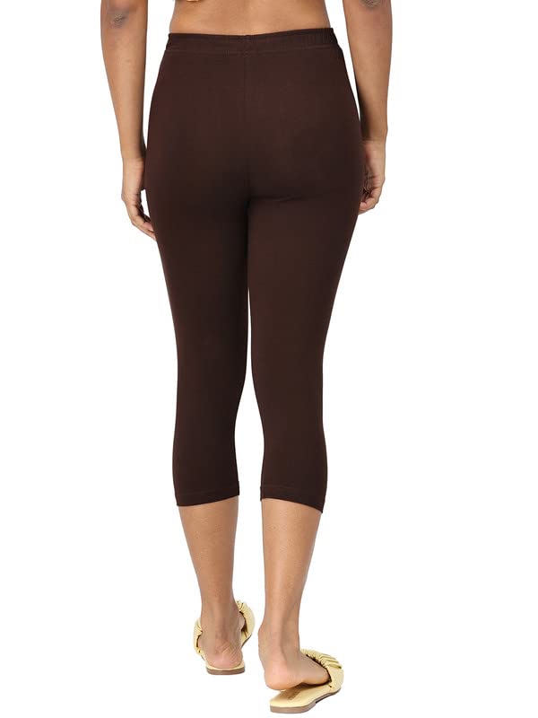 Image of Robinbosky Premium Stretchable Cotton Capri Legging for Women | Suitable for Formal wear & Casual wear | High-End Elastic Makes. The Leggings Squat Proof and Durable for Travel, Yoga, & Workout.