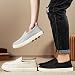 Imagen de Mocasines para Hombre Zapatos Casuales Zapatillas sin Cordones Caminar Antideslizante Ligero Al Aire Libre Transpirable Moda Comodidad Off White Size 39