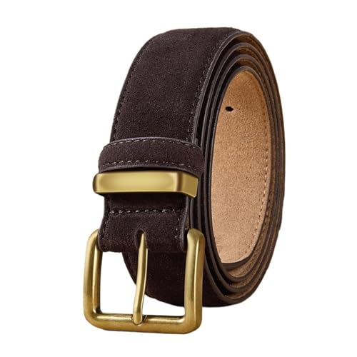Fashion Suede Cowhide Women‘s Belts Genuine Leather Metal Buckle Women Belt Matched Dress Jeans Skinny Girdle
