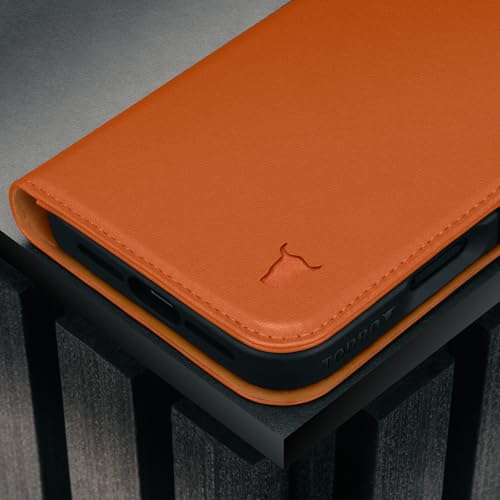 TORRO Leather Case Compatible with iPhone 17 Pro Max 6.9" 2025 - Premium Leather Wallet Flip Case with Kickstand and Card Slots (Compatible with Official MagSafe Chargers) - Orange by TORRO - Used condition - Image 7