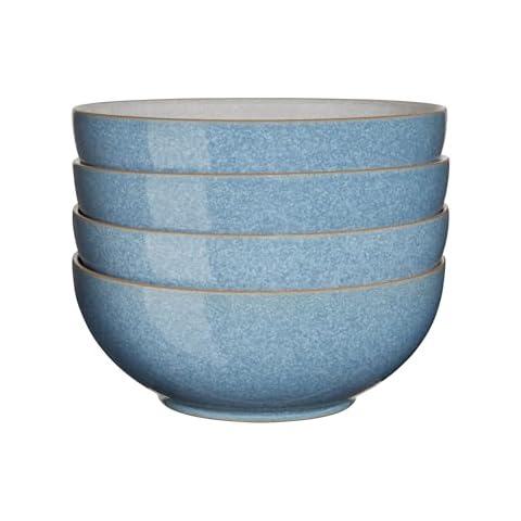 Denby Elements Blue Cereal Bowls Set of 4 Cover