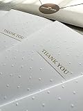 RUN2PRINT Elegant White Thank You Cards With Envelopes & Gold Foil Sticker Bulk Pack of 100 - Suitab