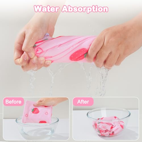 Image of FIOBEE Microfiber Hair Towel Wrap for Kid Girls Rapid Drying Hair Turbans
