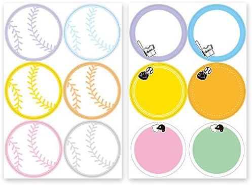 Amazon Co Jp プロモ 色紙シール 部活シリーズ 40mmシール 12枚入 1セット 野球 文房具 オフィス用品