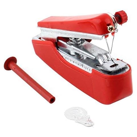 Mini Hand-Held Clothes Fabrics Sewing Machine (random color) Cover