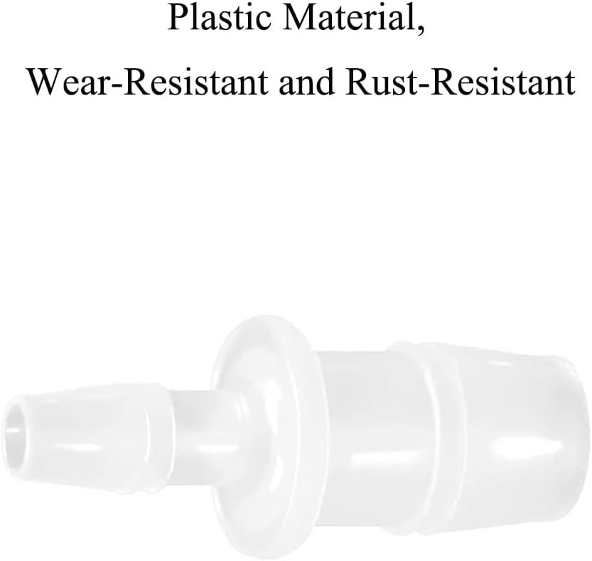 Hose Bibb Anti Siphon Vacuum Breaker, Plumbing FittingPlastic Hose Barb Reducer Pipe Fitting, Pagoda Joint Splicer for Water Hose Union Adapter, Fits Hoses 7-10mm, Easy to Replace, for Factory, Buildi