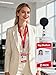 RayDeafcoo Id Badge Holder Retractable Clip with Badge Reel and Keyring - 4 Pack Id Card Holder and Badge Clip for Nurse Press Teacher id Holder