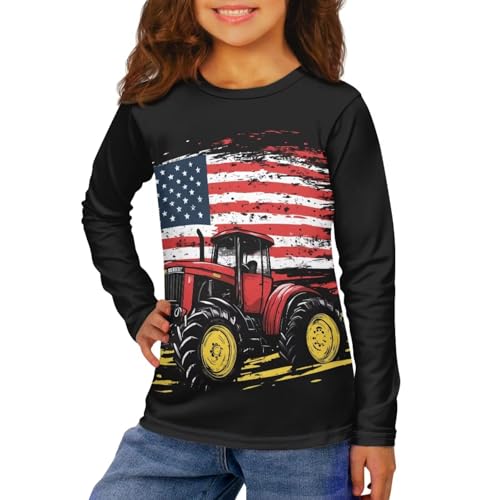 Image of Uourmeti Long Sleeve Tops for Boys Graphic T Shirts Teen Girls Active Pullover Tees