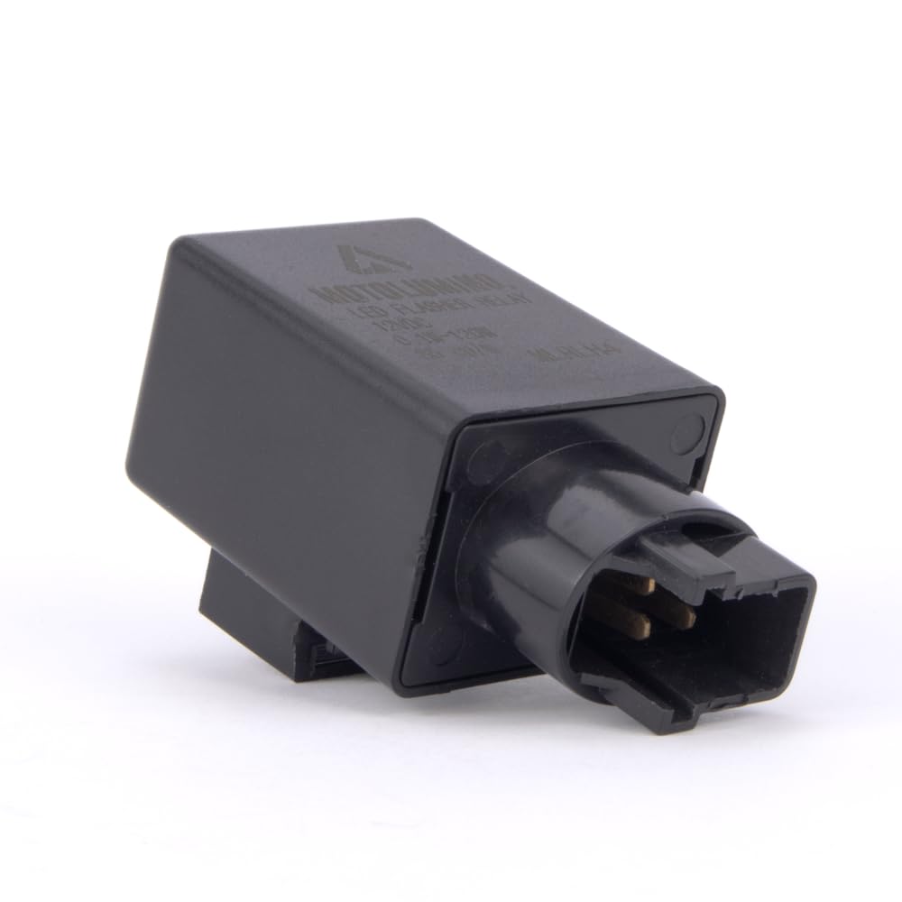 Aharon Motolumino Blinker Relais für Motorräder | Universal 12V LED/Halogen| Kompatibel mit Honda 4-Pin-Anschluss | LED-Blinkleuchten | Lauflichtblinker | Blinkrelais