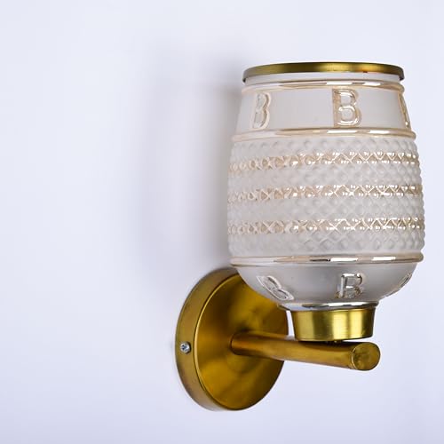 Image of BENE Fern Wooden Indoor Modern Wall Light, E-27 Base Wall Lamp for Home Decor - Living Room, Bedroom, Dining, Hallway, Staircase, 13 cm (Wood, Pack of 2)