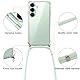 Oelrstfe handyband Hülle mit Band für Samsung Galaxy S25 Plus, Handyband zum Umhängen Handy Umhängeband Transparent TPU Stoßfest Silikon Handyhülle mit Kette für Samsung S25+, Grün