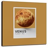 02planet - Póster de astronomía de Venus para dormitorio, 1 pieza de decoración con marco de 20 x 20 cm