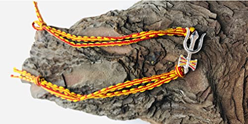 Image of Parnika 925 Om Ganesha Rudraksha Infinity Bro Shiv Bhai Adjustable Silver Rakhi Bracelet For Brother in 92.5 Sterling Silver for Boys and Men | Chandi ki Rakhi | Gift Box Roli Chawal