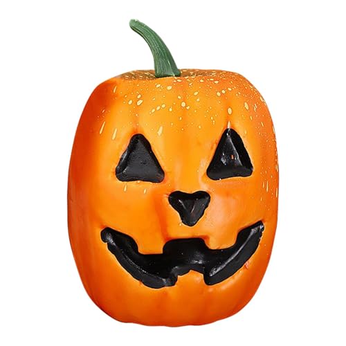 Vriusi Modelo de calabaza simulada, cara grande, decoración de otoño artificial, decoración de ramo de flores de calabaza, calabaza para fiesta de Halloween y decoración del hogar