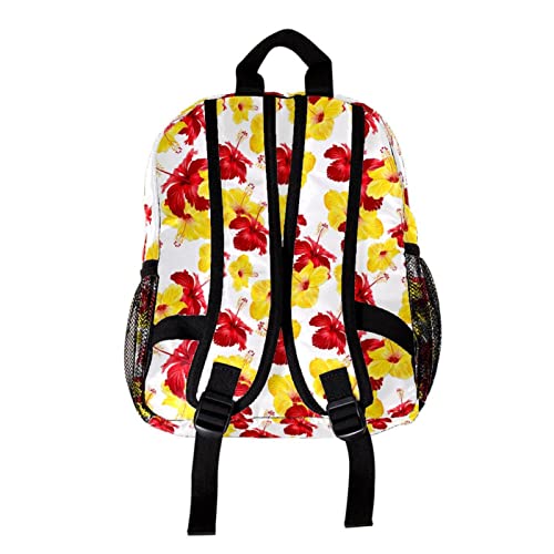 Mochilas amarillas rojas de moda floral para estudiantes pequeños 2