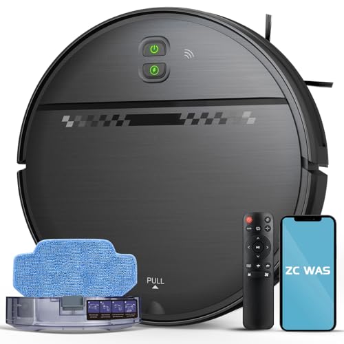 ZC WAS Robot Vacuum and Mop Combo, 2-in-1 Robot...