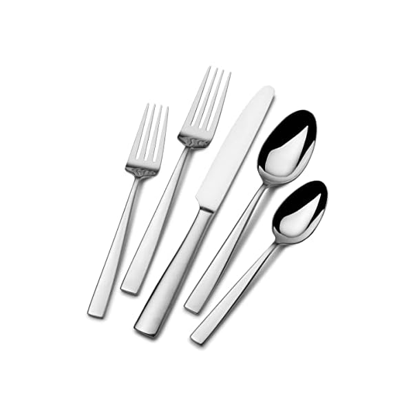 Mikasa Everett 101-Piece 18/10 Stainless Steel Flatware Set, 101pc
