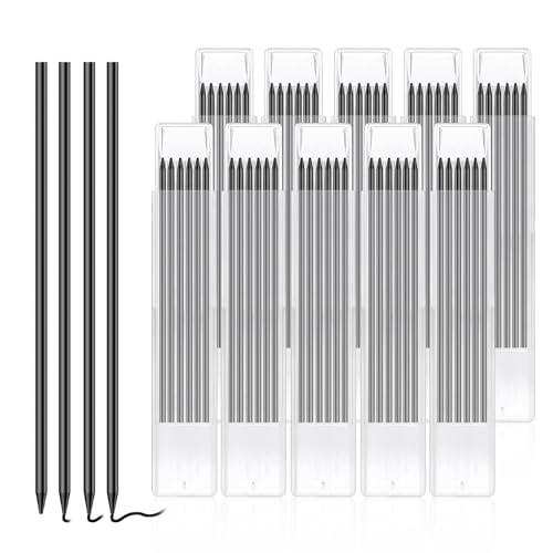 GYHWOFUL 60 Stück Bleistiftminen 2.8 mm Ersatzminen für Zimmermannsbleistift Wasserfest & Solide Tieflochmarker Minen Kompatibel mit gängigen Trockenmarkern Ideal für Holz Metall und Fliesen