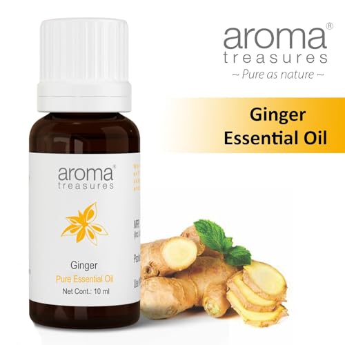 Image of Aroma Treasures Ginger Essential Oil | 100% Pure & Natural Theraputic Essential oil for healthy Skin, body, Aromatherapy - 10ml