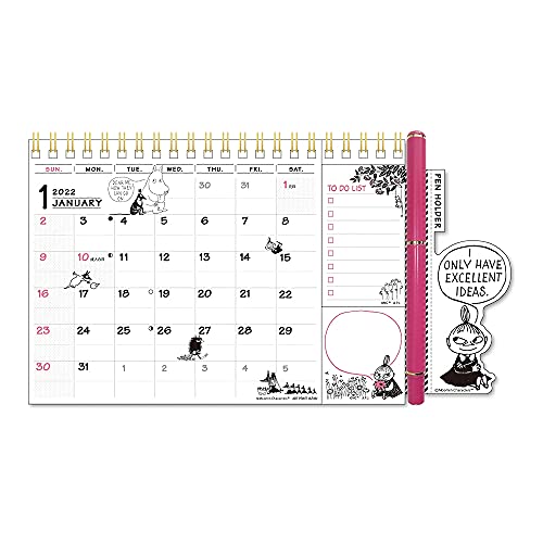 2022年 ムーミン/ペンホルダー&ふせん付スケジュールカレンダー 1000120184 vol.140