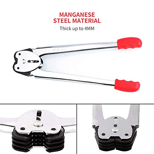 Bimiti Pallet Packaging Banding Strapping Kit Manual Banding Sealer Tool W/ 1000 Metal Seals Heavy Duty Poly Strapping Tensioner Cutter Tool 4000'Lx1/2"W Coil Reel Parcel Strapping Packing Machine Kit #TOP5