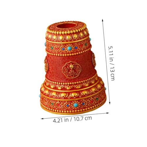 Base Lotus pour Roue de Prière Tibétaine à Main - Support Stable de Décoration - 6