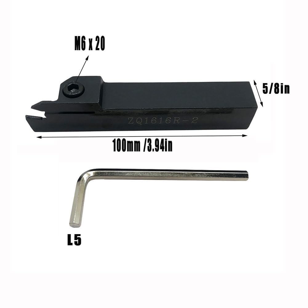 Outil à rainurer et à fente, support de burin 5/8" à tige ZQ1616R-2/3 avec 10 embouts rotatifs en carbure de tungstène SP200/300 (porte-outils à tige 5/8" avec inserts SP200)