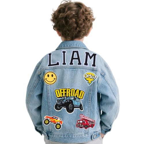 Personalized Kids' Denim Jacket, Unique Custom Name Jacket for Children Ages 1-14, Gift Idea for Birthday, Christmas, Easter