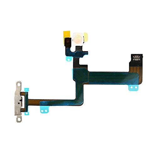 Switch Power Button and Flash Light Flex Cable with Brackets Pre-Installed for iPhone 6 Plus 5.5"