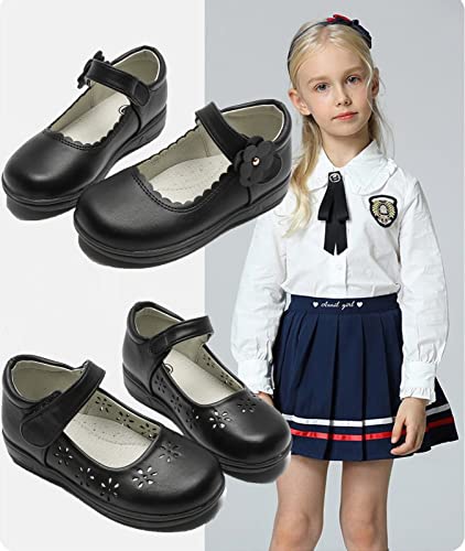 DADAWEN Girls Mary Jane Flats School Uniform Shoes Strap Dress Shoes (Toddler/Little Kid/Big Kid)2