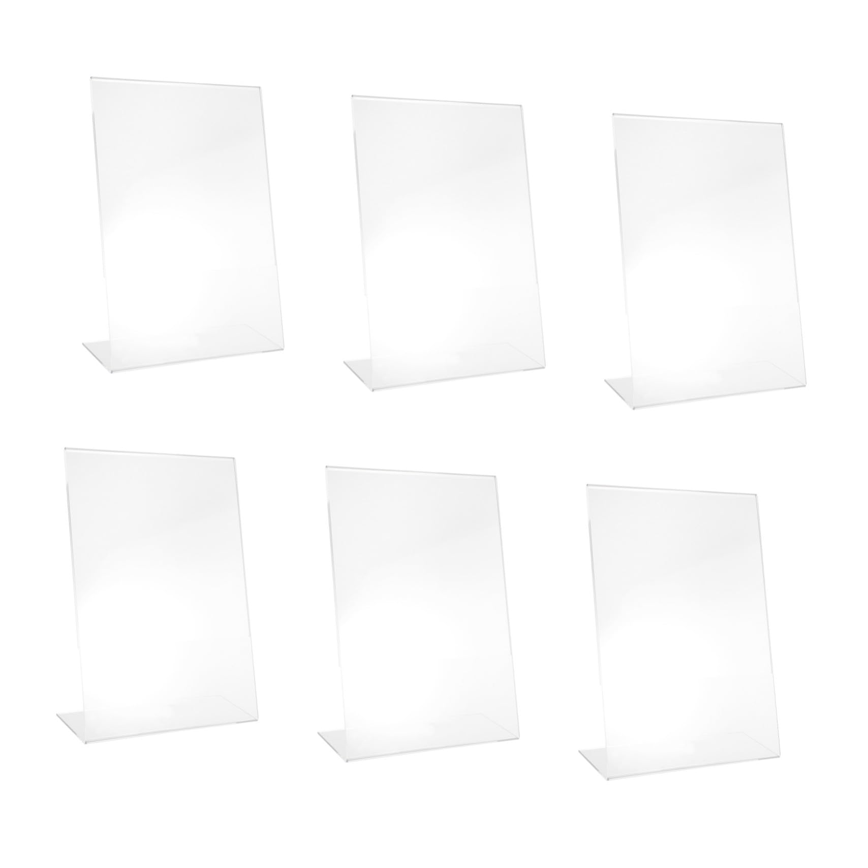 6 Stück Acryl Förmige Preisschildhalter Transparent Aufsteller Tischaufsteller für Preisdisplay Büro und Veranstaltungspräsentation