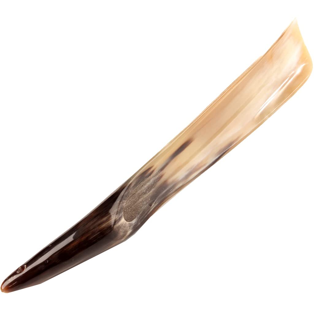 Calzascarpe Lungo Cucchiai per Scarpe con Corna Naturali, Calzascarpe Artigianale Squisito E Trasparente, Il Design del Foro È Facile da Appendere (Color : Natural, Size : 9.8-11.8inches*2)