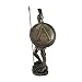 Veronese Design Bronze Finished Spartan Warrior Statue -14.25 Inches Tall - Armed with Spear and Hoplite Shield - Cold-Cast Resin - Excellent Detail - Hand Painted Accents