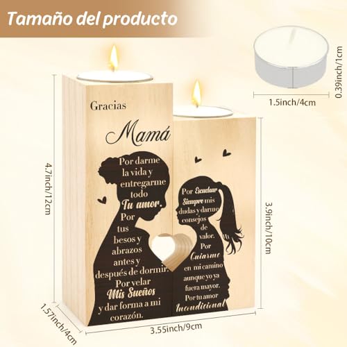 Miniatura 2 de Regalo Mama Regalo Cumpleaños Madre Portavelas Regalo Madre Regalos Para Mama Regalos De Reyes Para Mujer Día De La Madre Originales Por San Valentin