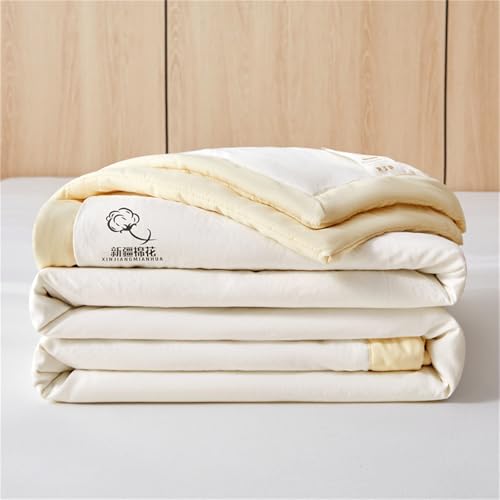 Chickwin Colcha Acolchada, Estilo Bloque Color Colchas Acolchadas Cama 90/135/150/180, Cubrecama Verano Reversible Microfibra Suave Cómoda para Cama Individual Matrimonio (Amarillo,200x230cm)