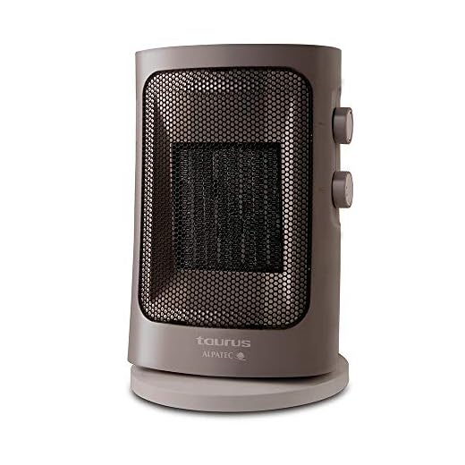 calefactor el mejor Taurus Tropicano 5CR Calefactor cerámico, termoventilador, oscilante, 2 velocidades de calor, función ventilador, 750/1500W, compacto, asa de transporte, termostato, sensor anticaída