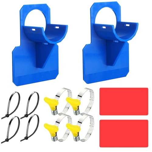 Pool Schlauchhalter 2 Stück Schwimmbad Rohrhalterung Pool Rohrhalterung 30-37mm Pool Schlauchhalterung mit Kabelbinder Pool Rohrhalter Fitting Anti-Reißen Anti-Strain (Blau)