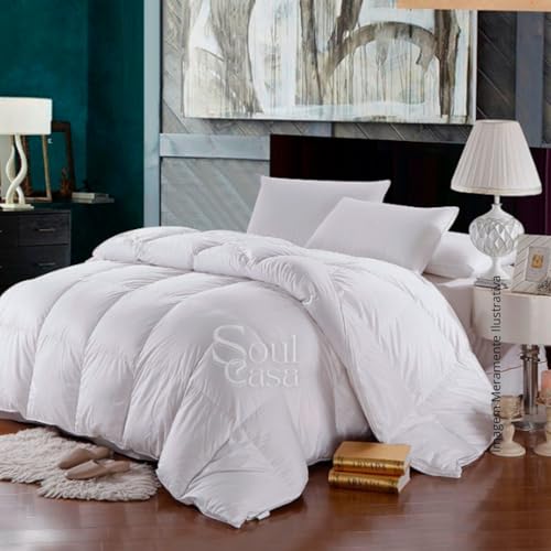 Edredom Casal, Queen e King Size Branco - 2,20x2,40m | Dupla Face em Microfibra com Enchimento Extra Macio para Conforto Supremo - Design Elegante e Aconchegante - 1 Peça