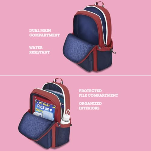 Image of Tommy Hilfiger High School Backpack Blade | Rugged Water-Resistant Daily Tech Bag for Students with 2 Compartments | Internal Zip Organizer & Signature RWB Details | 36L High-Capacity