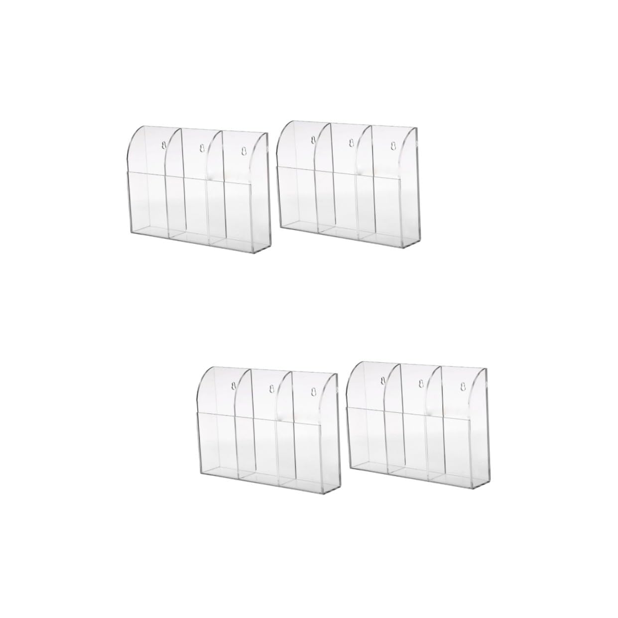 STOBAZA 2juegos Soporte De Pared Para Mandos Distancia De Acrílico Transparente Organizador De Almacenamiento Para Oficina y Hogar Para Teledirigidos Llaves y Tarjetas