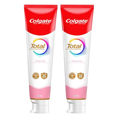 Colgate Total Sensitive Toothpaste, Antibacterial Tooth Paste 300 gm (Pack of 2 x 150g)