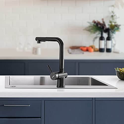 Lonheo-Grifo-Cocina-Extraible-Negro-Grifo-Fregadero-Extensible-Ducha-de-Acero-Inoxidable-Sin-plomo-Mezclador-de-Fregadero-Monomando-Giratorio-de-360