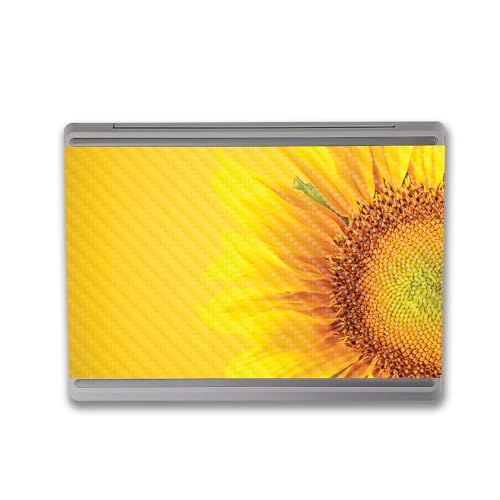 Image of MightySkins Carbon Fiber Skin Compatible With Microsoft Surface Laptop Go 3 (2023) Full Wrap Kit - Sunflower Yellow | Protective, Durable Textured Carbon Fiber Finish | Easy To Apply | Made in the USA